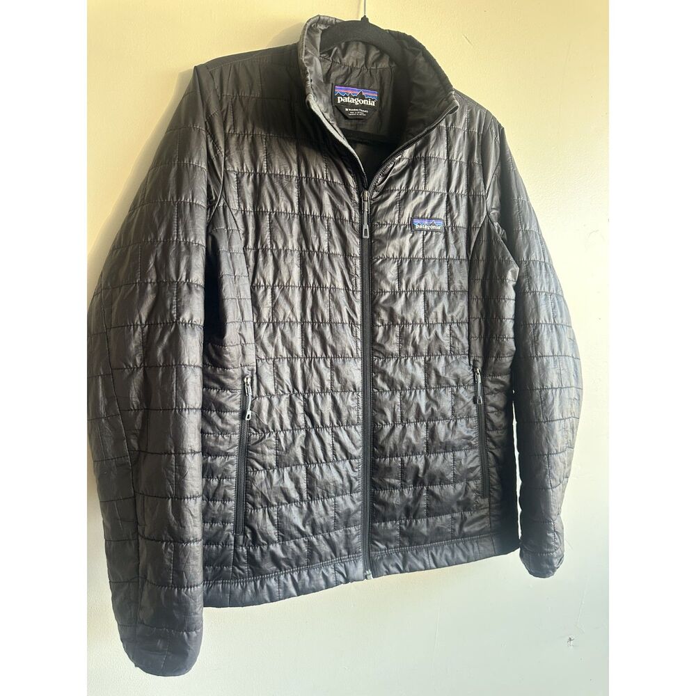 Patagonia Women’s Nano Puff Jacket Medium Black PrimaLoft Lightweight Puffer - Picture 4 of 13